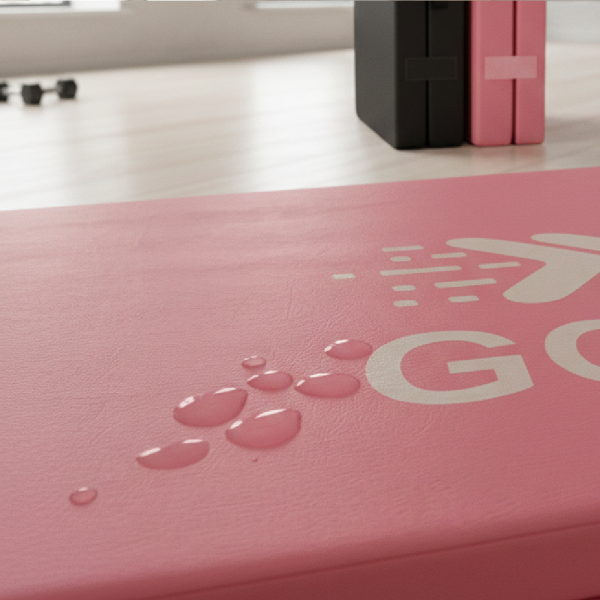 Materac gimnastyczny składany różowy 180x60x5 GO4IT