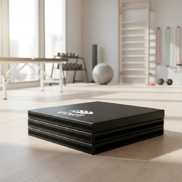 Materac gimnastyczny składany czarny 180x60x5 GO4IT