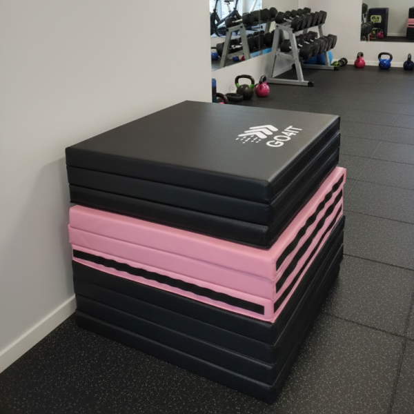 Materac gimnastyczny składany różowy 180x60x5 GO4IT